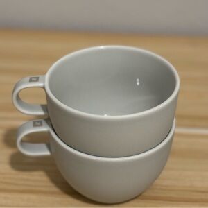 SET OF 2 Big game For Nespresso BARISTA Large Cappuccino Cups D2528 matte Gray